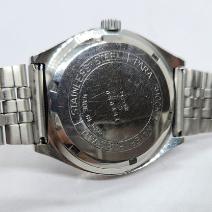 Vintage Original HMT Rohit Hand Winding 17 Jewels Silver Face Men's Wrist Watch HM47