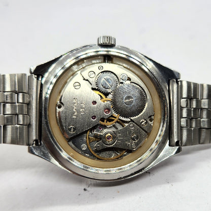 Vintage Original HMT Rohit Hand Winding 17 Jewels Silver Face Men's Wrist Watch HM47