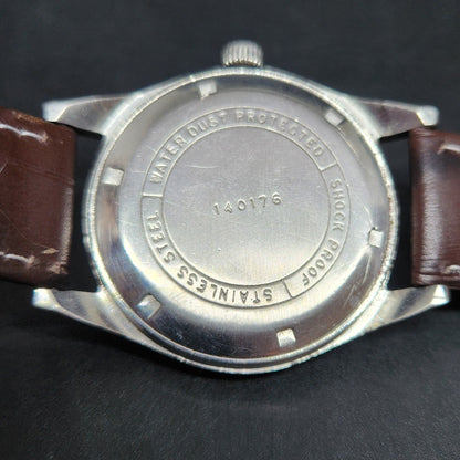Vintage Original HMT Janata Hand Winding 17 Jewels Off White Face Men's Wrist Watch HM53