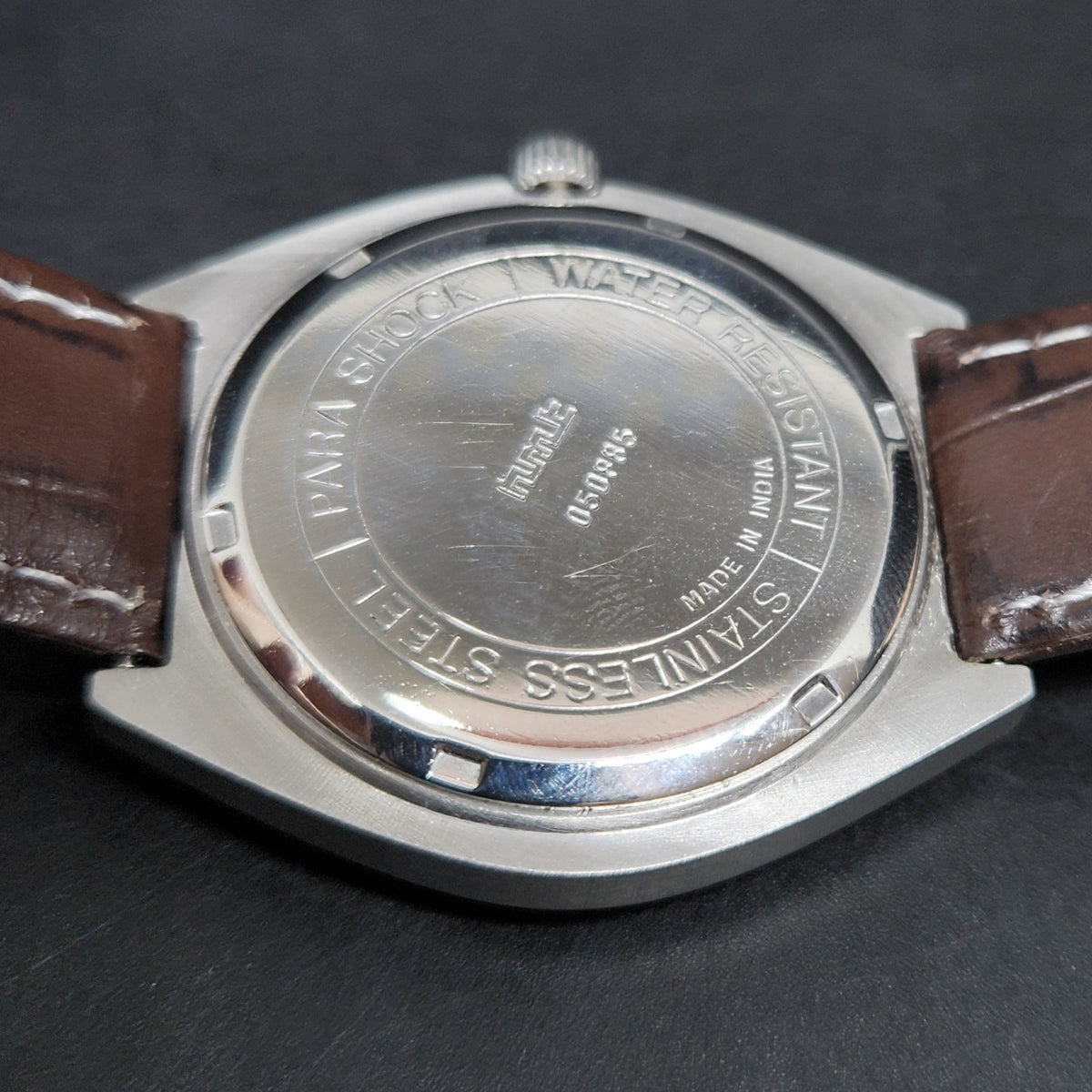 Vintage Original HMT Maurya Hand Winding 17 Jewels Silver Face Men's Wrist Watch HM58