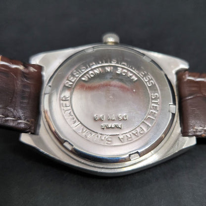 Vintage Original HMT Chirag Hand Winding 17 Jewels Brown Face Men's Wrist Watch HM59