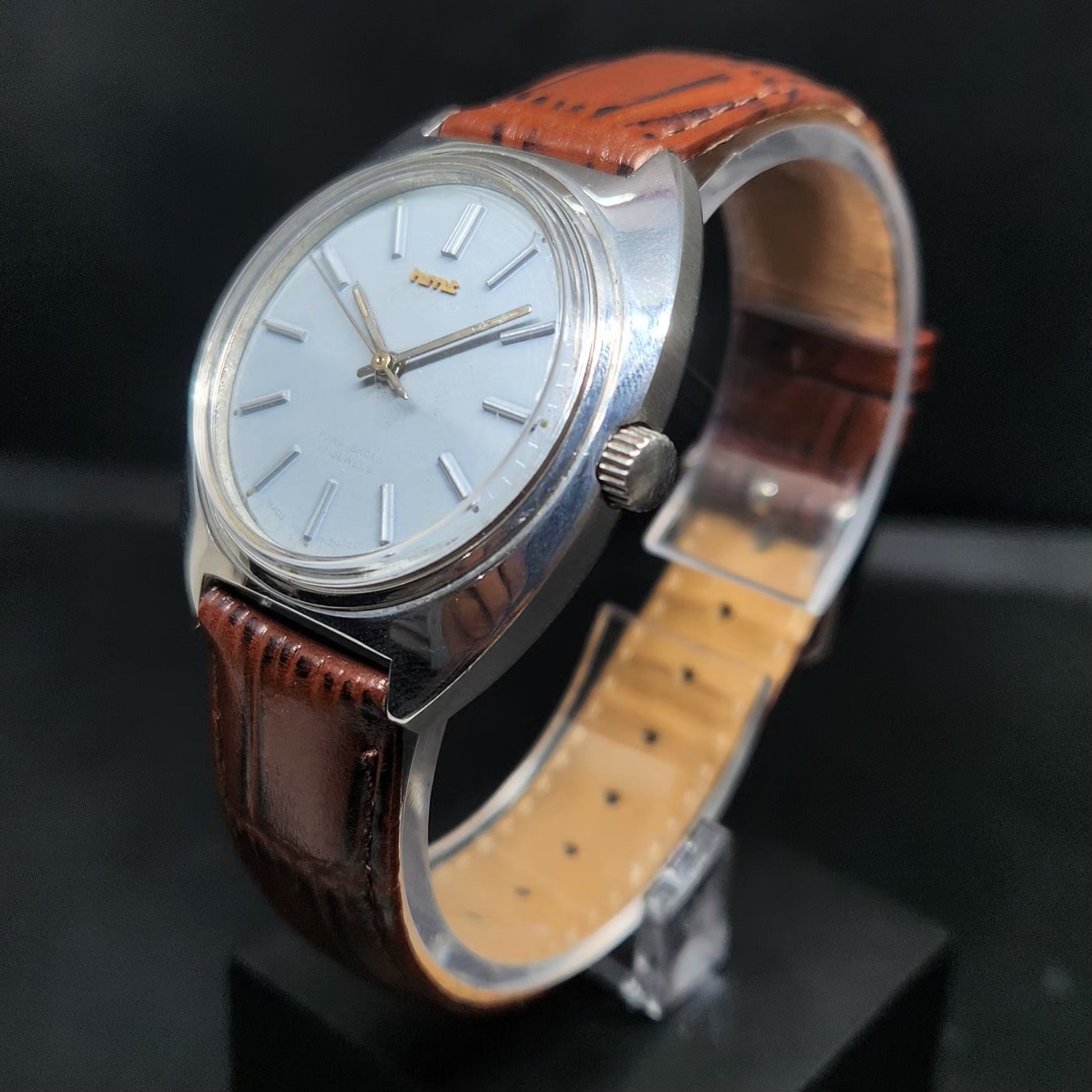 Vintage Original HMT Kohinoor Hand Winding 17 Jewels Grey Face Men's Wrist Watch HM63