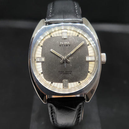 Vintage Original HMT Vijay Hand Winding 17 Jewels Grey Face Men's Wrist Watch HM67
