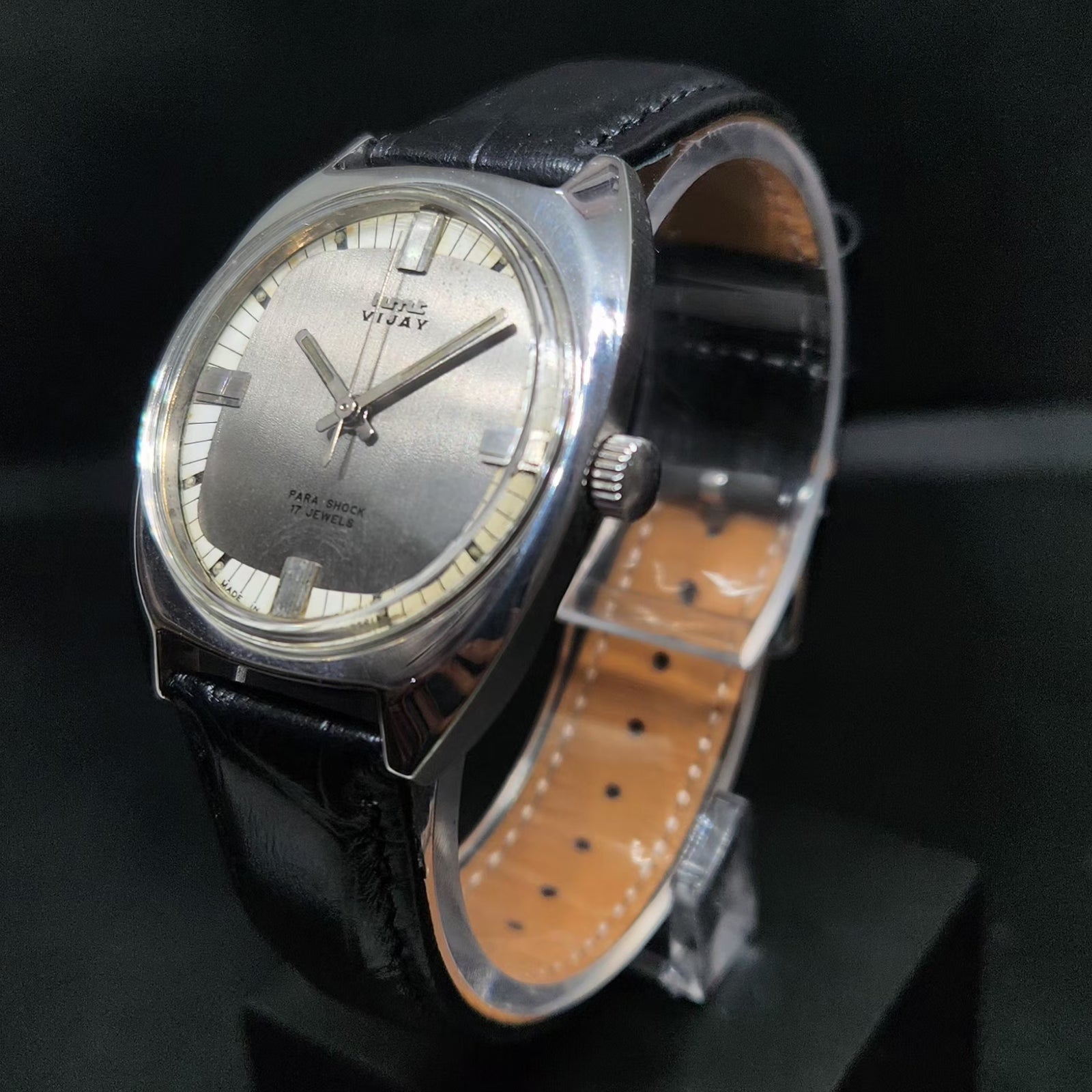 Vintage Original HMT Vijay Hand Winding 17 Jewels Grey Face Men's Wrist Watch HM67