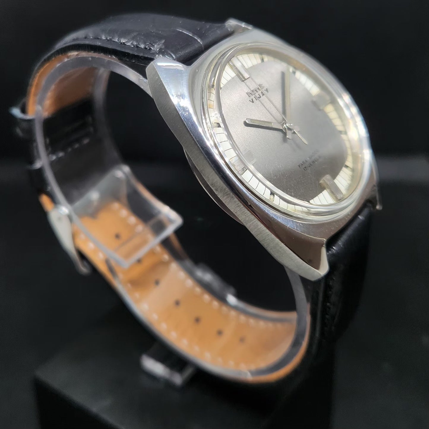 Vintage Original HMT Vijay Hand Winding 17 Jewels Grey Face Men's Wrist Watch HM67