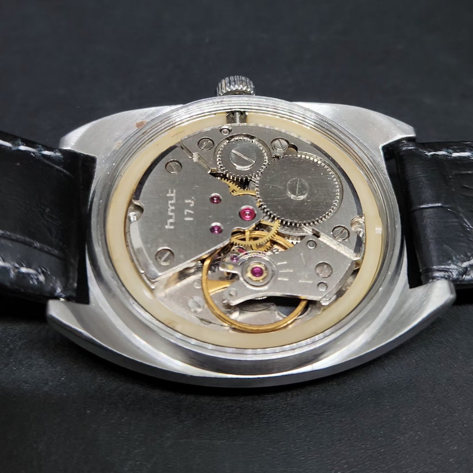 Vintage Original HMT Vijay Hand Winding 17 Jewels Grey Face Men's Wrist Watch HM67