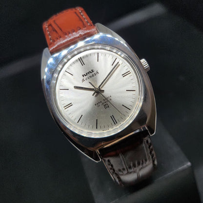 Vintage Original HMT Avinash Hand Winding 17 Jewels Silver Face Men's Wrist Watch HM69