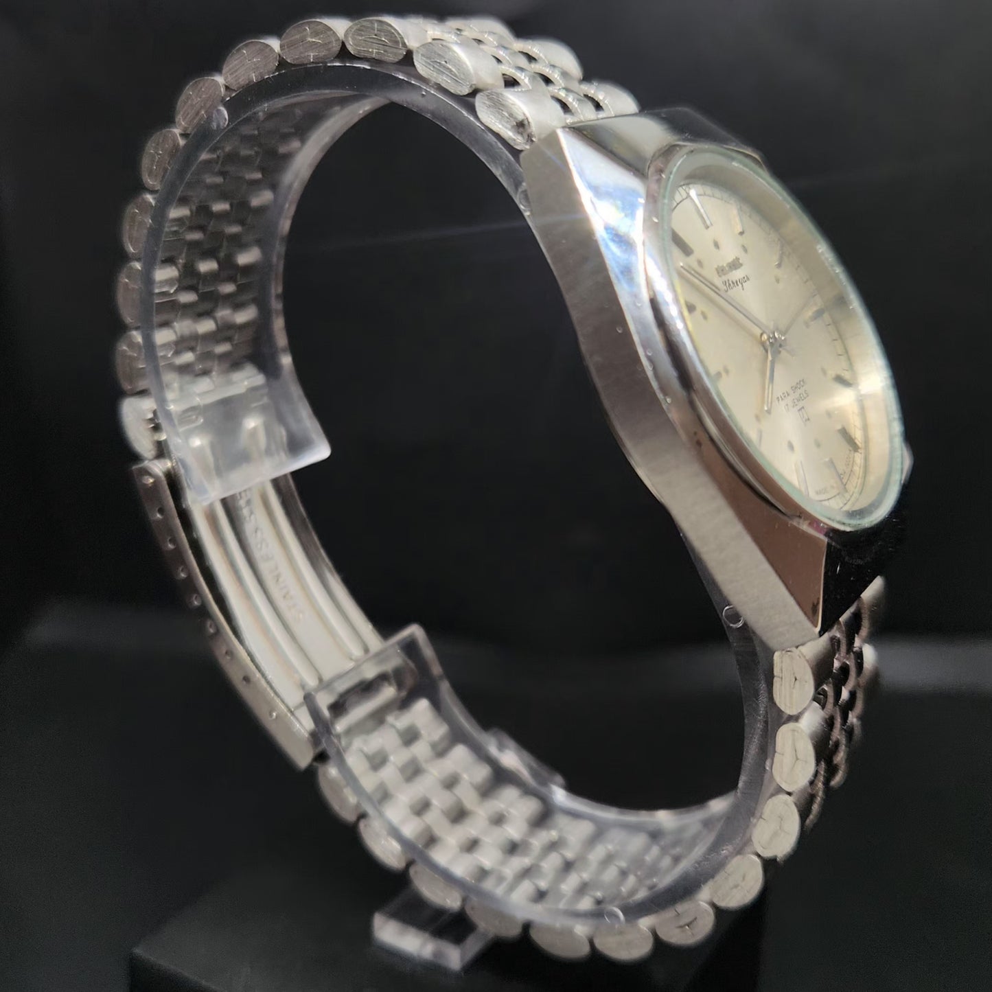 Vintage Original HMT Shreyas Hand Winding 17 Jewels Silver Face Men's Wrist Watch HM72