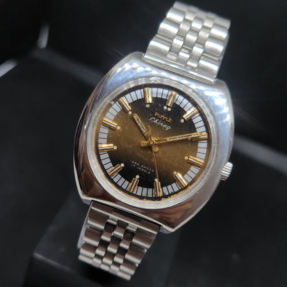 Vintage Original HMT Chirag Hand Winding 17 Jewels Brown Face Men's Wrist Watch HM74