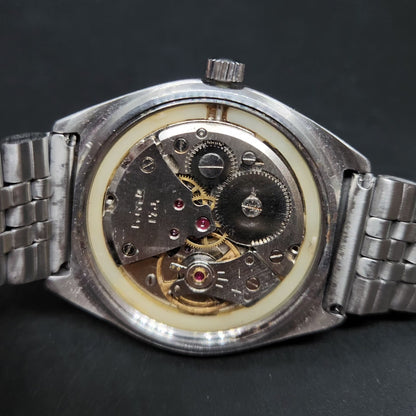 Vintage Original HMT Chethan Hand Winding 17 Jewels Gold Face Men's Wrist Watch HM78