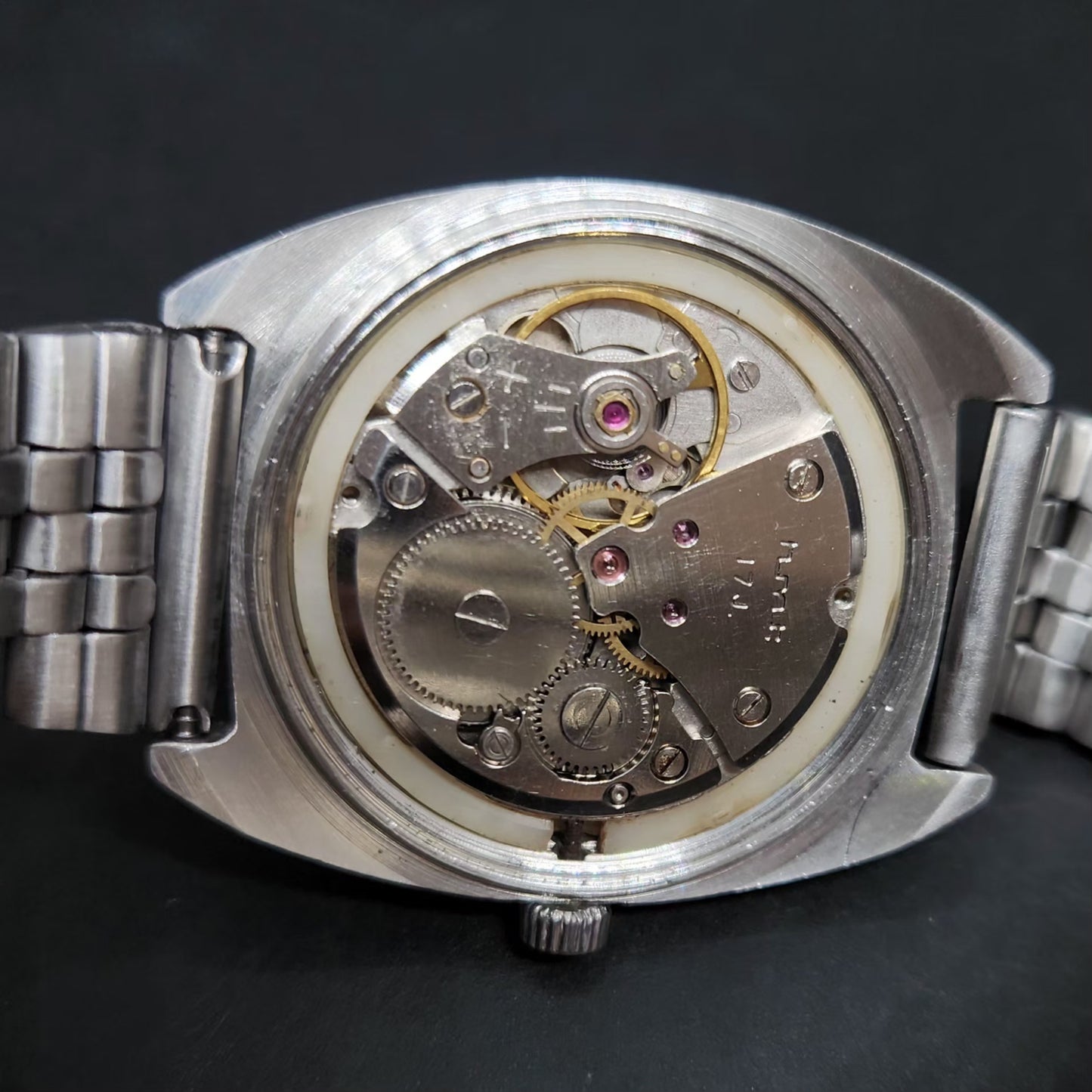 Vintage Original HMT Kohinoor Hand Winding 17 Jewels White Face Men's Wrist Watch HM79