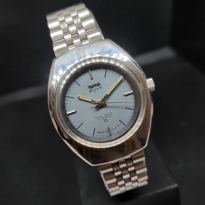 Vintage Original HMT Arjun Hand Winding 17 Jewels Grey Face Men's Wrist Watch HM80