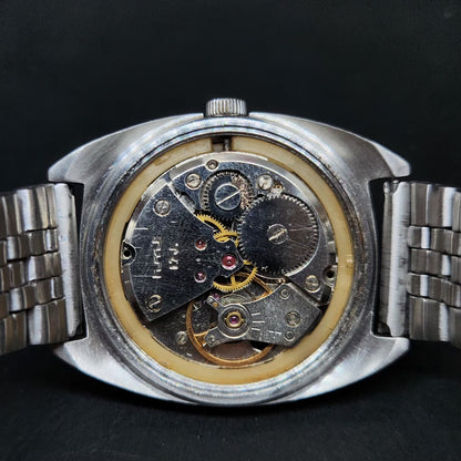 Vintage Original HMT Kohinoor Hand Winding 17 Jewels Grey Face Men's Wrist Watch HM81
