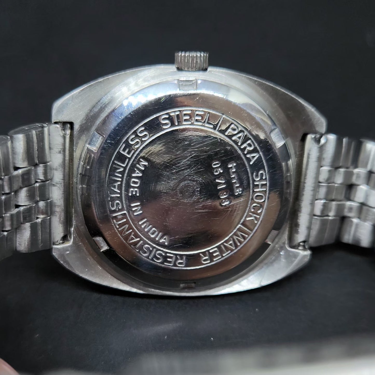Vintage Original HMT Chethan Hand Winding 17 Jewels Silver Face Men's Wrist Watch HM82