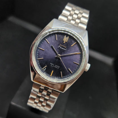 Vintage Original HMT Trisul Hand Winding 17 Jewels Purple Face Men's Wrist Watch HM83