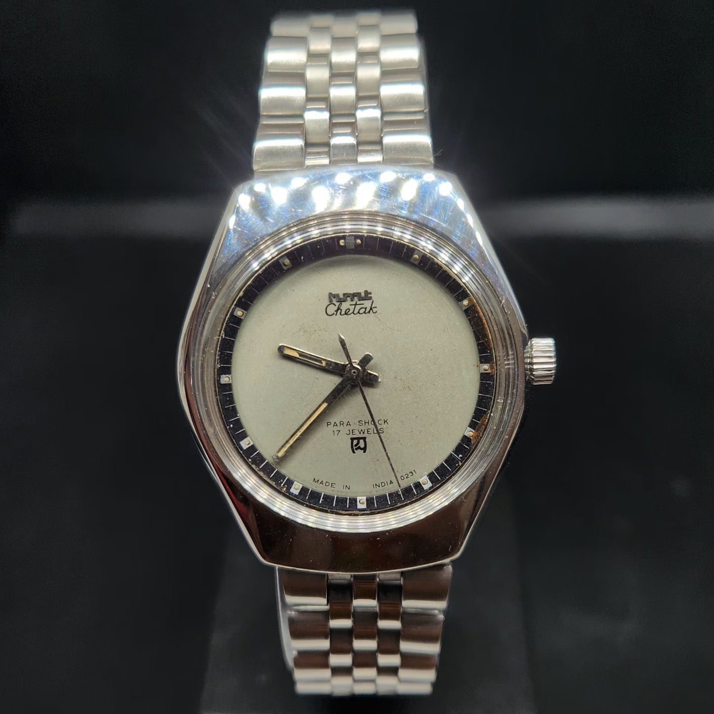 Vintage Original HMT Chetak Hand Winding 17 Jewels Grey Face Men's Wrist Watch HM84