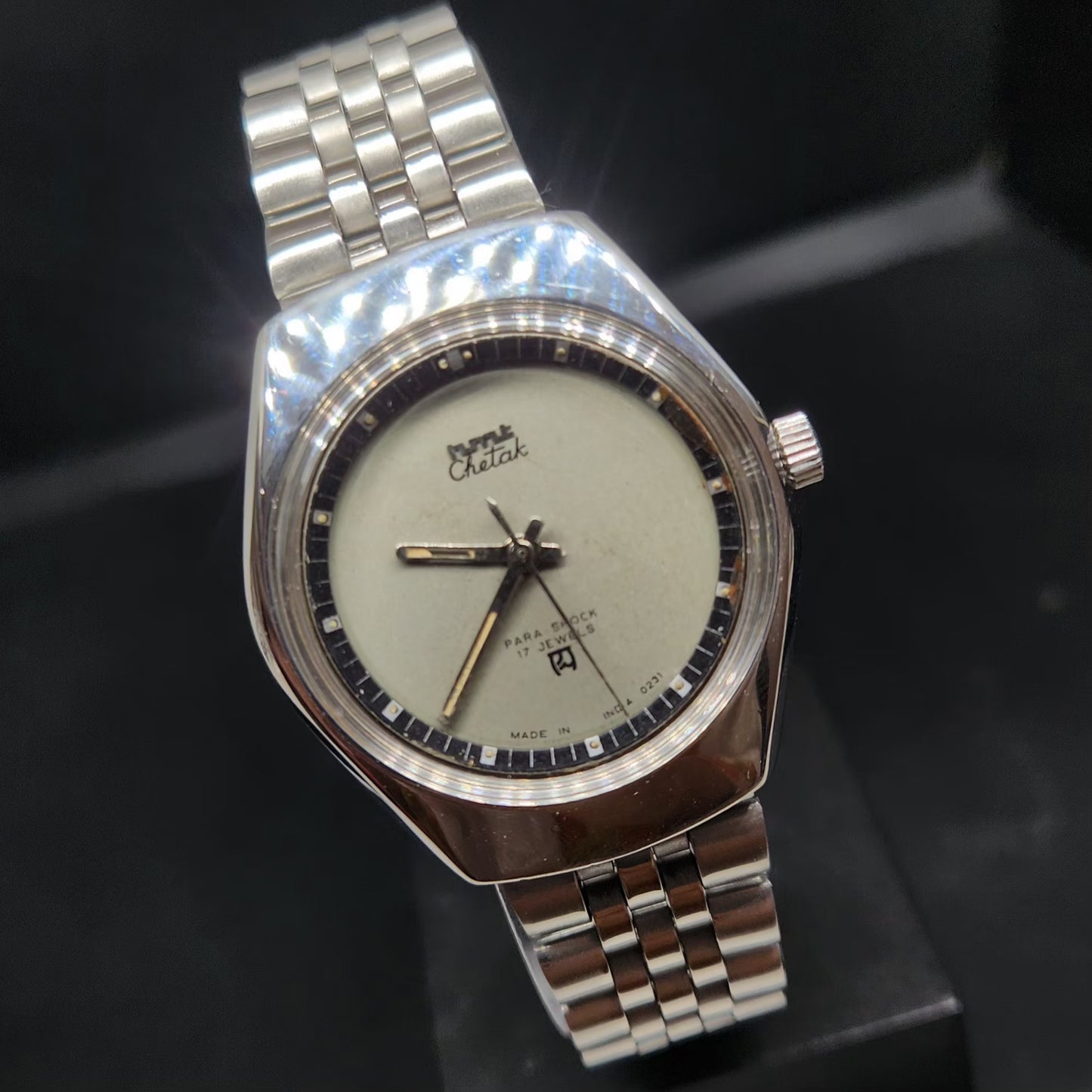 Vintage Original HMT Chetak Hand Winding 17 Jewels Grey Face Men's Wrist Watch HM84