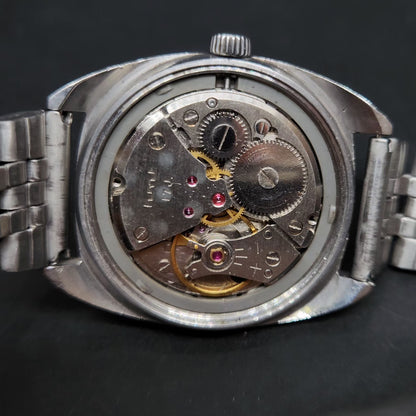 Vintage Original HMT Vijay Hand Winding 17 Jewels Gold Face Men's Wrist Watch HM85