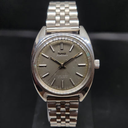 Vintage Original HMT Kohinoor Hand Winding 17 Jewels Grey Face Men's Wrist Watch HM85