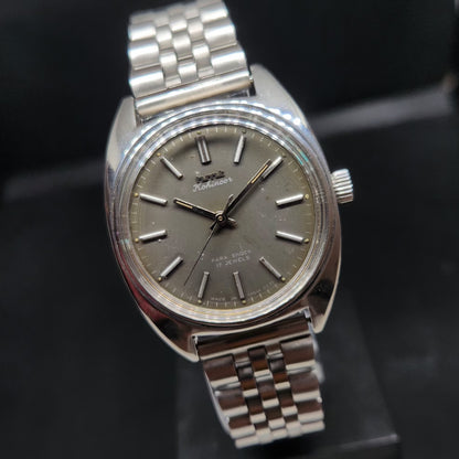 Vintage Original HMT Kohinoor Hand Winding 17 Jewels Grey Face Men's Wrist Watch HM85