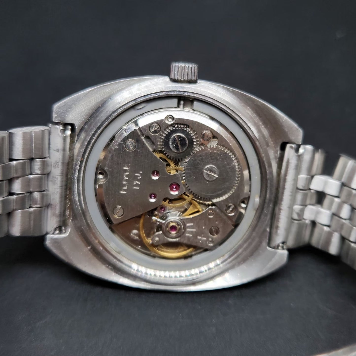 Vintage Original HMT Chethan Hand Winding 17 Jewels Silver Face Men's Wrist Watch HM71