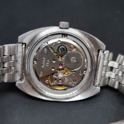 Vintage Original HMT Chethan Hand Winding 17 Jewels Silver Face Men's Wrist Watch HM71