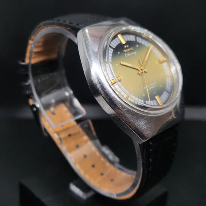 Vintage Original HMT Chirag Hand Winding 17 Jewels Gold Face Men's Wrist Watch HM88