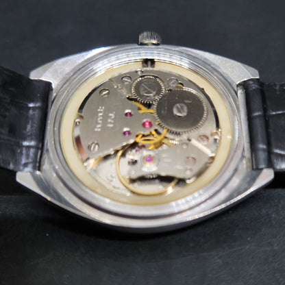 Vintage Original HMT Chirag Hand Winding 17 Jewels Gold Face Men's Wrist Watch HM88