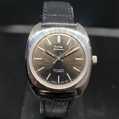 Vintage Original HMT Kohinoor Hand Winding 17 Jewels Brown Face Men's Wrist Watch HM89