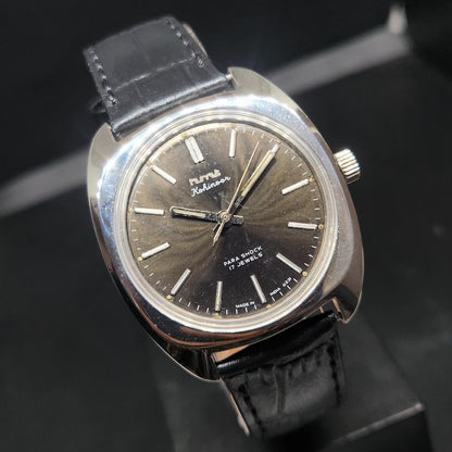 Vintage Original HMT Kohinoor Hand Winding 17 Jewels Brown Face Men's Wrist Watch HM89