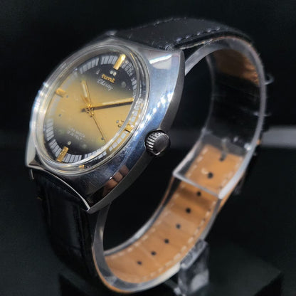 Vintage Original HMT Chirag Hand Winding 17 Jewels Gold Face Men's Wrist Watch HM90
