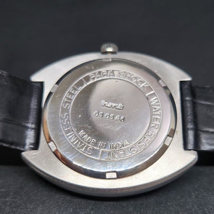 Vintage Original HMT Chirag Hand Winding 17 Jewels Gold Face Men's Wrist Watch HM90