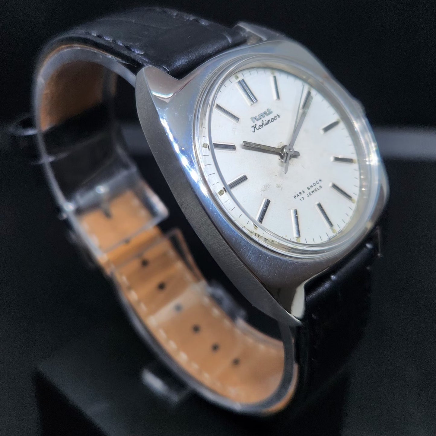 Vintage Original HMT Kohinoor Hand Winding 17 Jewels White Face Men's Wrist Watch HM91
