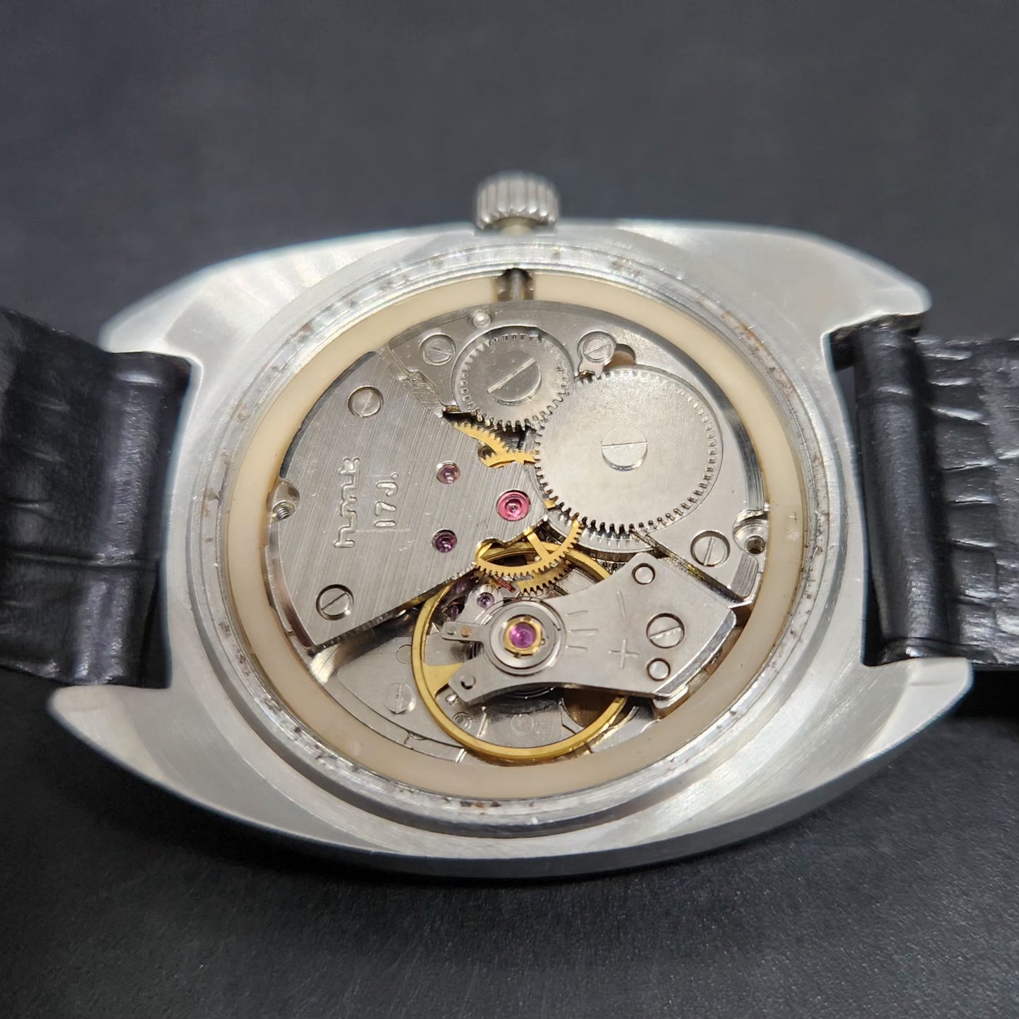 Vintage Original HMT Kohinoor Hand Winding 17 Jewels White Face Men's Wrist Watch HM91