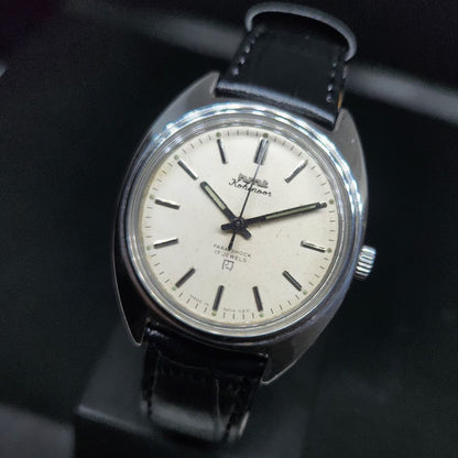 Vintage Original HMT Kohinoor Hand Winding 17 Jewels Off White Face Men's Wrist Watch HM95