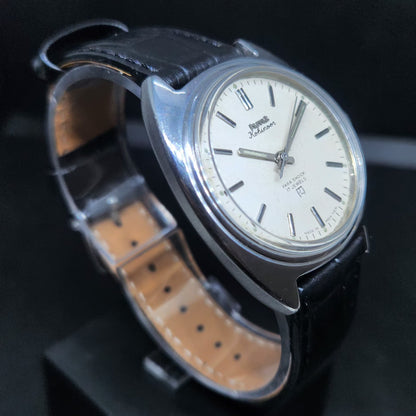 Vintage Original HMT Kohinoor Hand Winding 17 Jewels Off White Face Men's Wrist Watch HM95