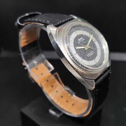 Vintage Original HMT Avinash Hand Winding 17 Jewels Black Face Men's Wrist Watch HM96