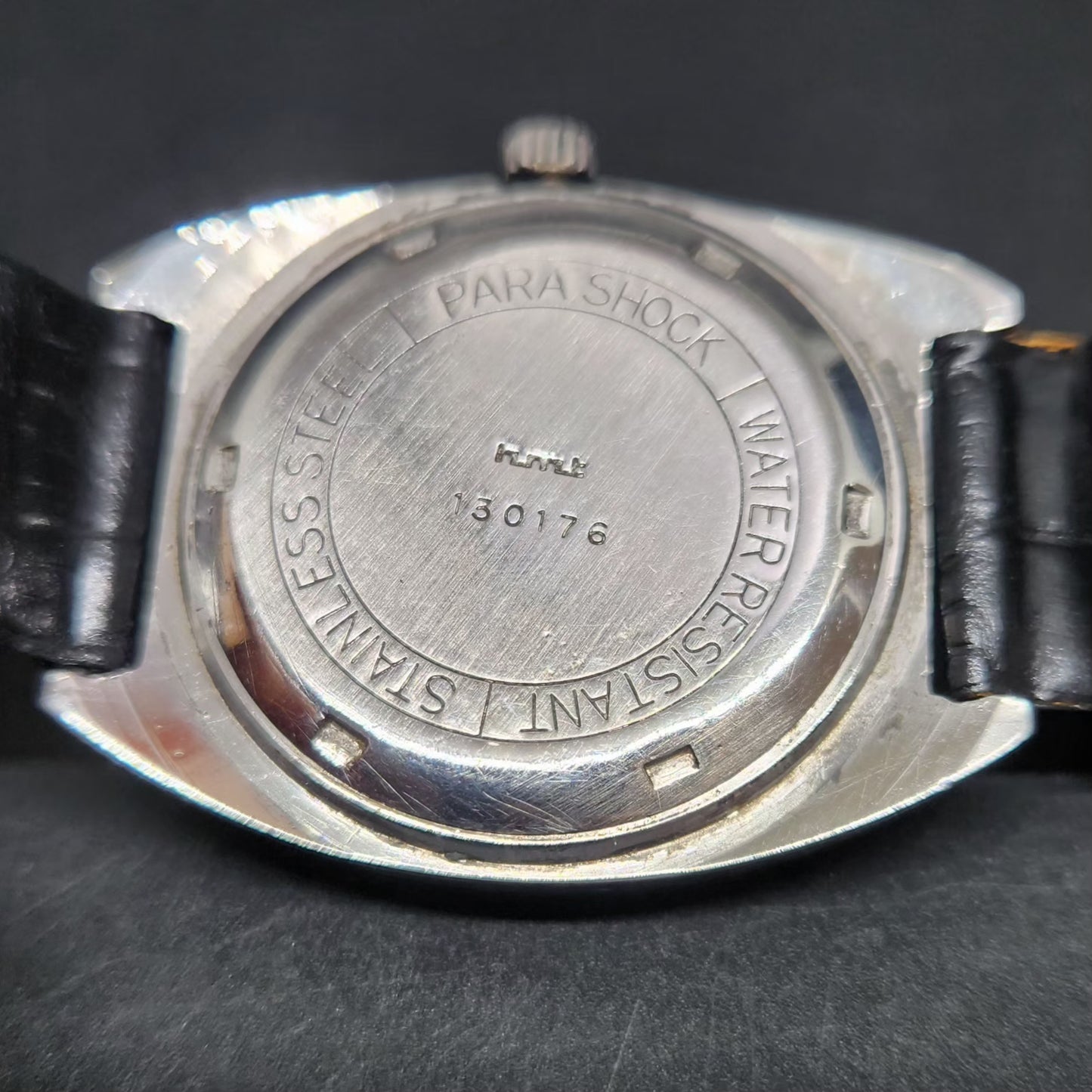 Vintage Original HMT Avinash Hand Winding 17 Jewels Black Face Men's Wrist Watch HM96