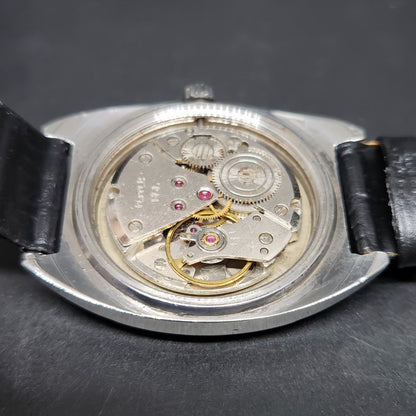 Vintage Original HMT Avinash Hand Winding 17 Jewels Black Face Men's Wrist Watch HM96