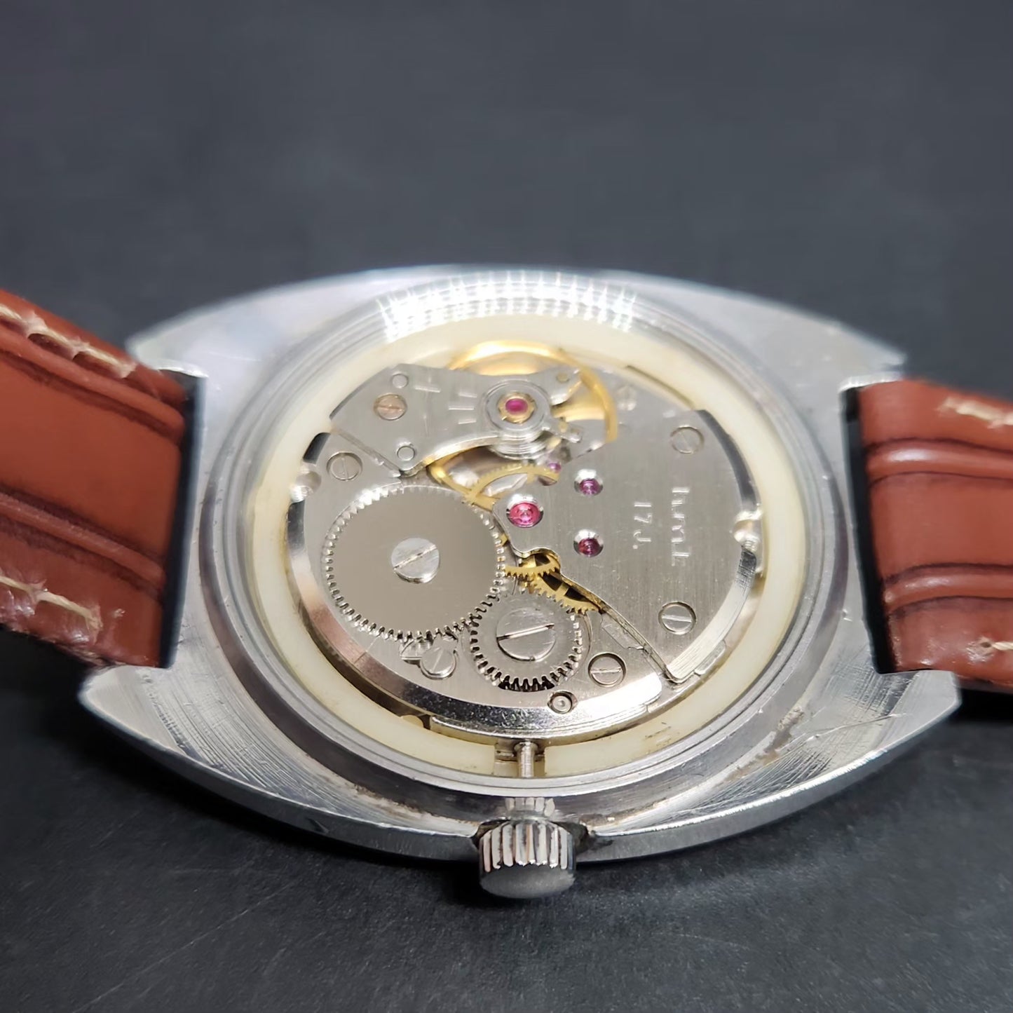 Vintage Original HMT Vijay Hand Winding 17 Jewels Gold Face Men's Wrist Watch HM97