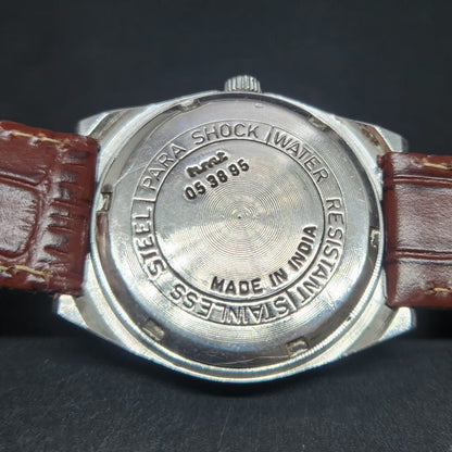 Vintage Original HMT Chirag Hand Winding 17 Jewels Brown Face Men's Wrist Watch HM99