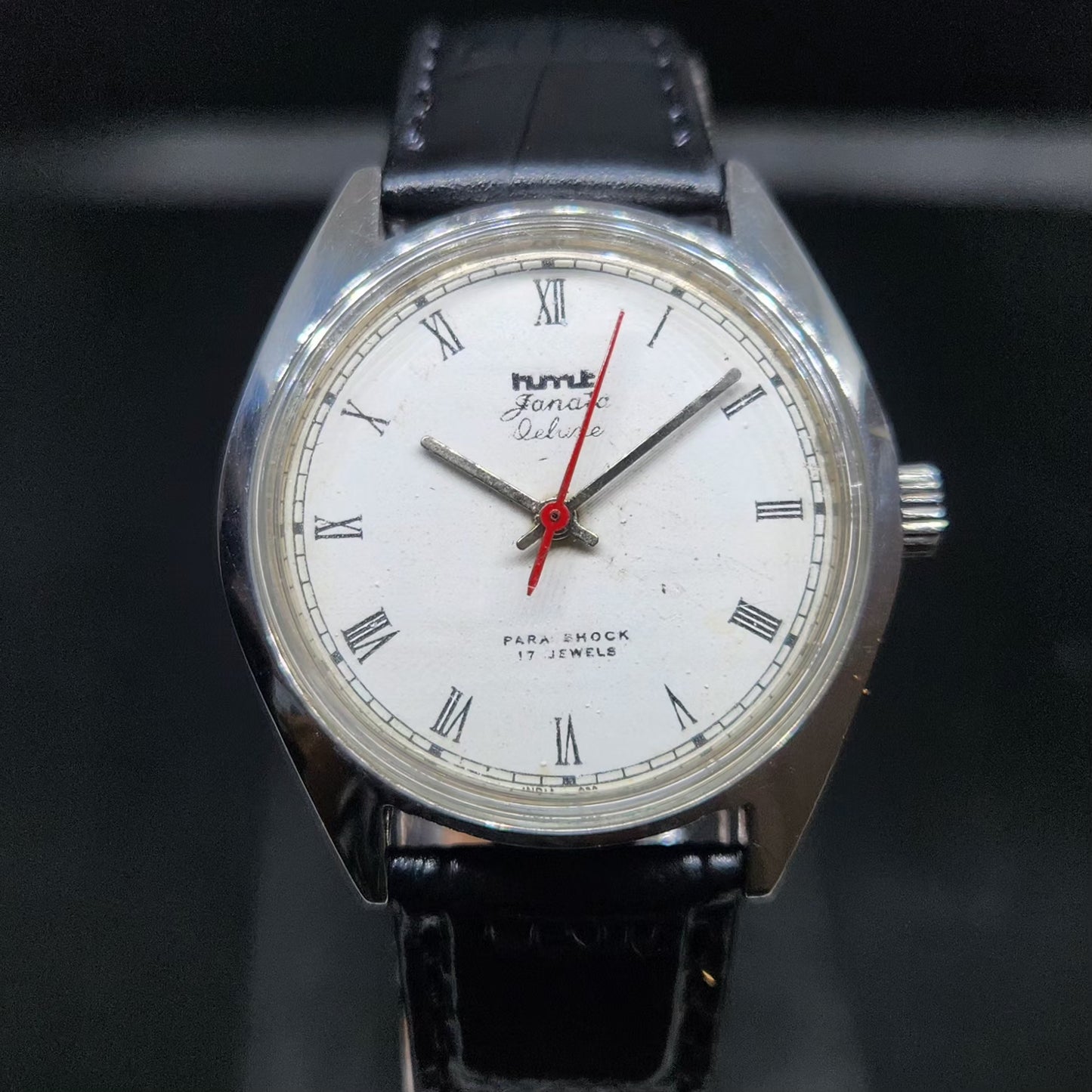 Vintage Original HMT Janata Hand Winding 17 Jewels White Face Men's Wrist Watch HM102