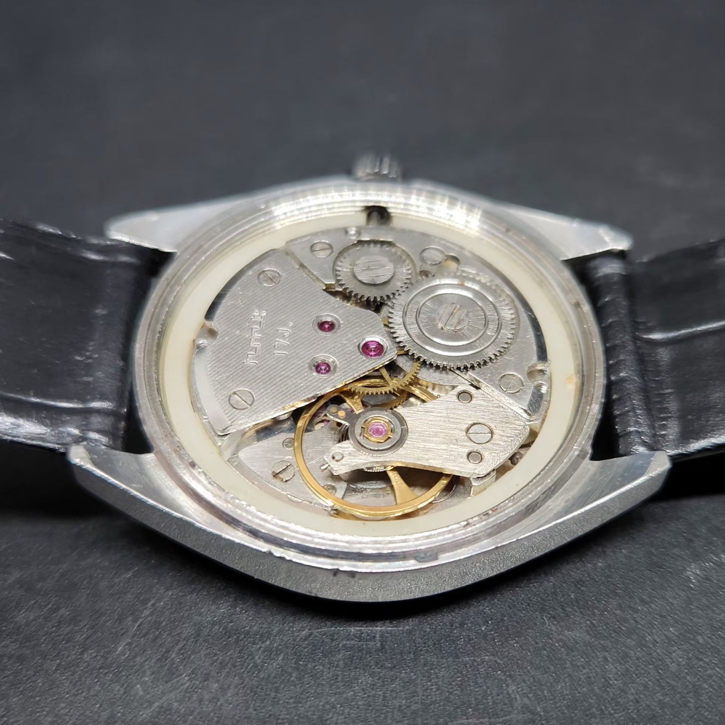 Vintage Original HMT Janata Hand Winding 17 Jewels White Face Men's Wrist Watch HM102