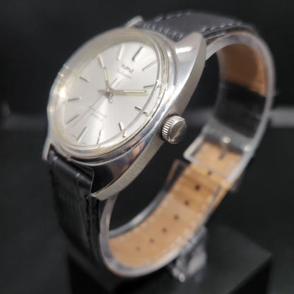 Vintage Original HMT Kohinoor Hand Winding 17 Jewels SIlver Face Men's Wrist Watch HM104