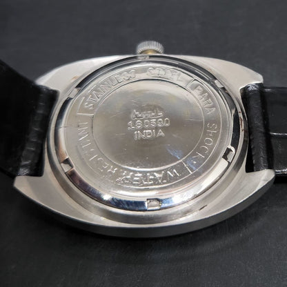Vintage Original HMT Kohinoor Hand Winding 17 Jewels SIlver Face Men's Wrist Watch HM104