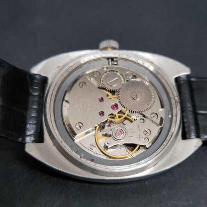 Vintage Original HMT Kohinoor Hand Winding 17 Jewels SIlver Face Men's Wrist Watch HM104