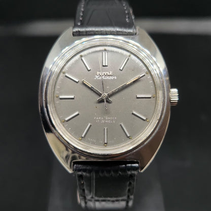 Vintage Original HMT Kohinoor Hand Winding 17 Jewels Grey Face Men's Wrist Watch HM105