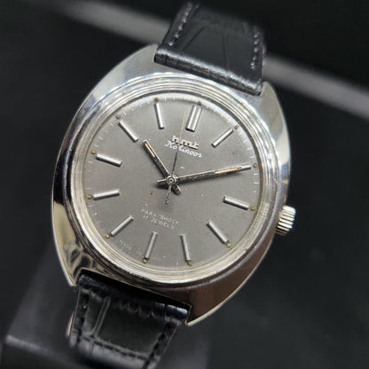 Vintage Original HMT Kohinoor Hand Winding 17 Jewels Grey Face Men's Wrist Watch HM105