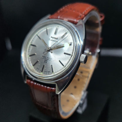 Vintage Original HMT Kohinoor Hand Winding 17 Jewels Silver Face Men's Wrist Watch HM106