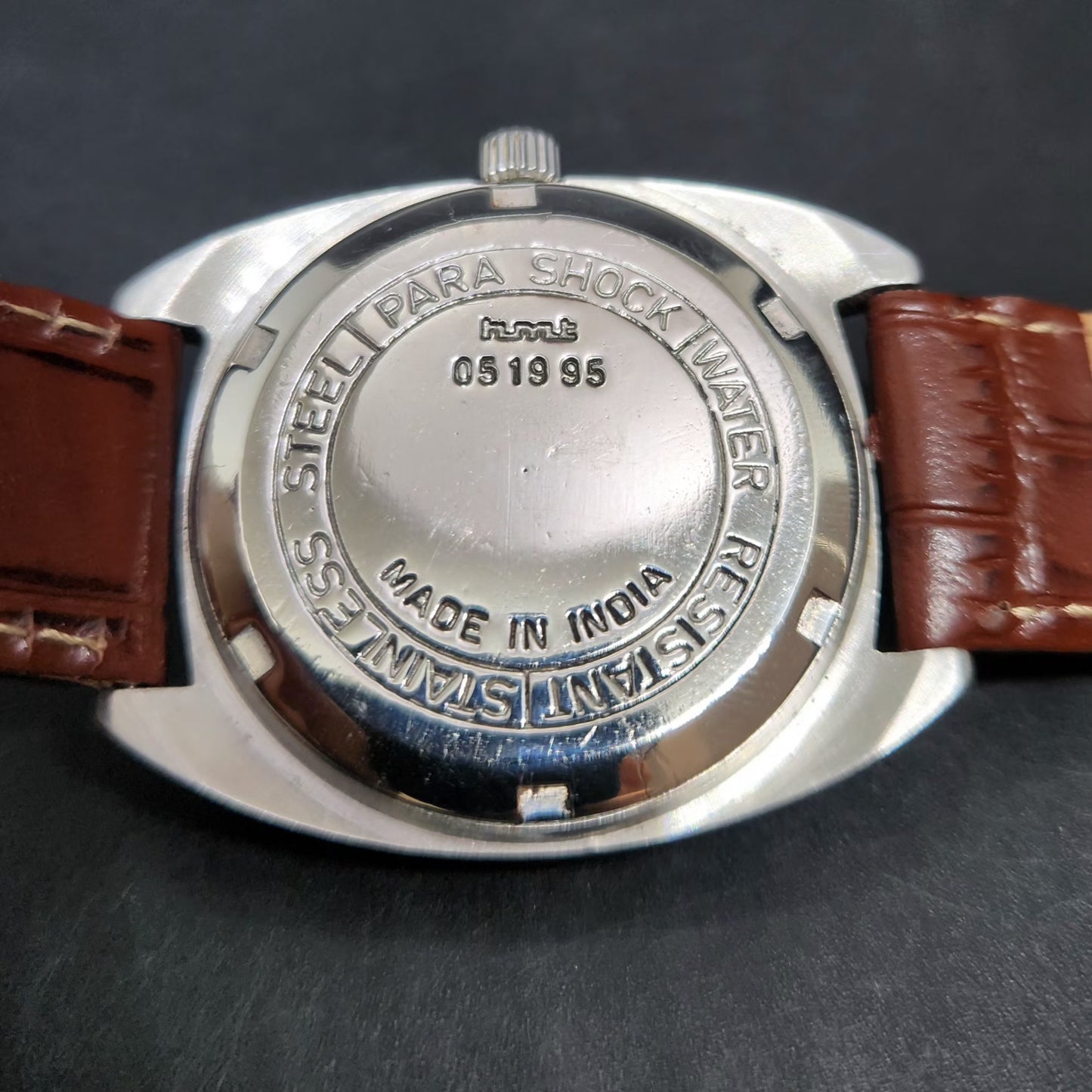 Vintage Original HMT Kohinoor Hand Winding 17 Jewels Silver Face Men's Wrist Watch HM106